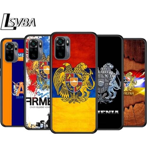 Armenia Armenians Flag for Xiaomi Redmi Note 10 10S 9 9T 9S 9Pro Max 8T 8Pro 8 7 6 5 Pro 5A 4X 4 Soft Black Phone Case
