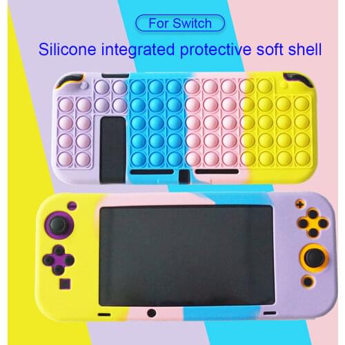 Push Bubble Reliver Stress Toys Cover for Nintendo Switch Console Soft Silicone Fidget Toys Shockproof Case Shell Protector
