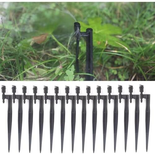 5Pcs Black180°Refracting Nozzle Irrigation Sprinkler Nozzle Support Spike Watering Sprinklers Stakes Garden Water Connectors
