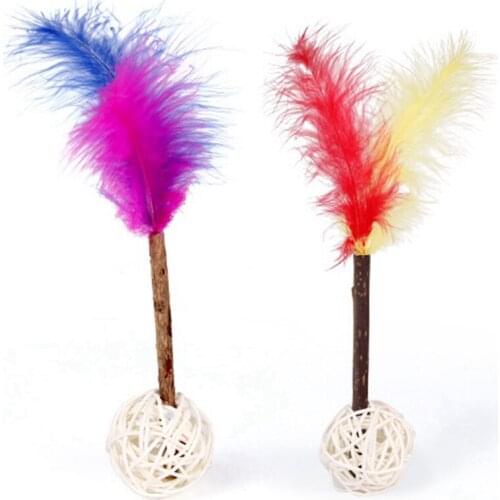 New Arrival Pet Toys Cat Sucker Skin Mouse Paw Feather Toy Spring Mouse Funny Kitten Toy