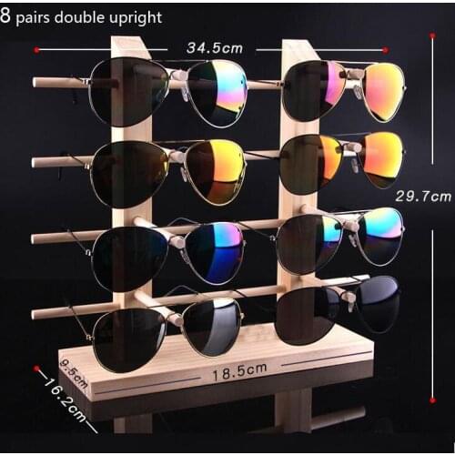 New Arrival Natural Pine Wooden Scented Sunglasses Display Rack Shelf Eyeglasses Show Stand Jewelry eyewear Holder Glasses