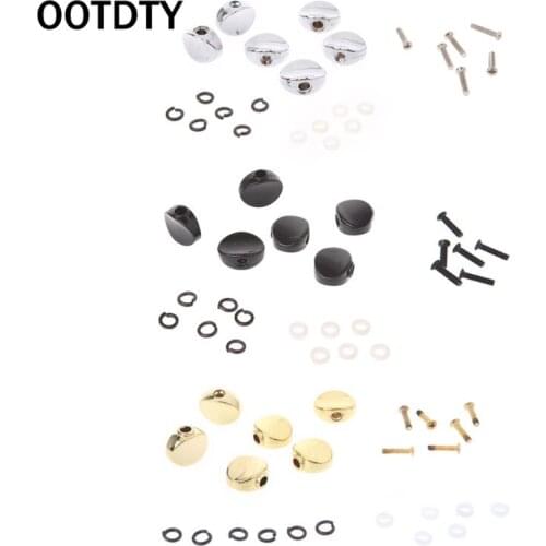 OOTDTY 6Pcs Replacement Guitar Tuners Machine Head Metal Buttons Tuning Pegs Parts