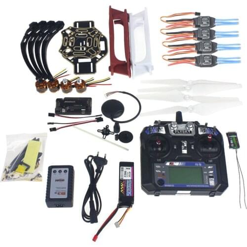 Full Set RC Drone Quadrocopter 4-axle Aircraft Kit F450-V2 Frame GPS APM2.8 Flight Control Flysky FS-i6 Transmitter F02192-Y