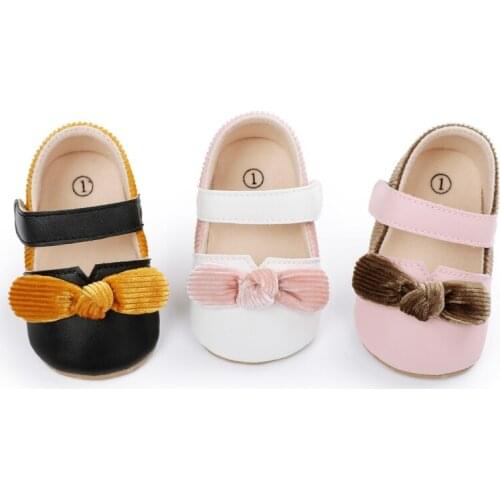 Newborn Baby Girls Butterfly Knot Casual Shoes Princess Shoes Toddler First Walker