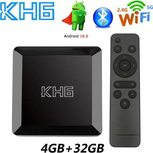2021 Mecool KH6 Smart Set Top Box Android 10 TV Box 4GB RAM 32GB ROM Allwinner H616 2.4G 5G WiFi 4K HD Bluetooth Vs H96 MAX
