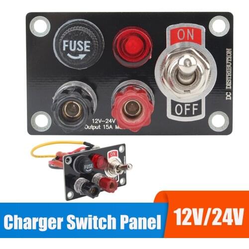 12V 24V 20A Fuse Relay DC Distribution Charger Toggle Switch Panel Power Adapter Car Accessories For Truck Boat Trailer Caravan