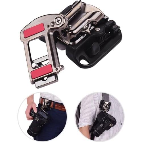 Camera Belt Holster Hanger Mount Waist Clip Holder Hanger Quick Release Plate for Canon Nikon Sony Olympus DSLR Digital Camera