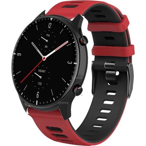 22mm Strap for amazfit GTR2 Silicone Wristband For Polar Vantage M amazfit GTR 47mm Pace Stratos 3 2 Bracelet Watch Accessories