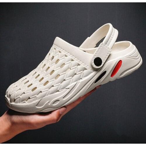 Men Sandals Crocks SummerLarge size Hole Shoes Crok Rubber Clogs Garden Shoes Black Crocse Beach Flat Men Sandals Adult Products