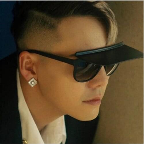 Hat flip sunglasses fashion web celebrity foreign trade sunglasses men and women tide outdoor shading dual use