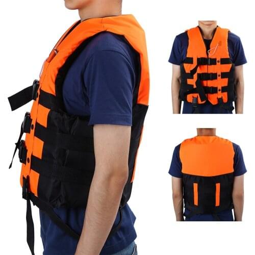 High Quality Polyester Adult Life Jacket Universal Swimming Drifting Ski Vest Adopt EVA High Buoyancy Foams Unique Crotch Straps