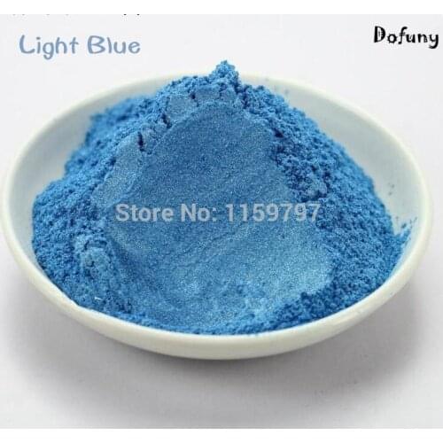 Light blue color nail polish pigment, DIY eyeshadow makeup powder, Pearlescent powder,mica effect pigment for car coating&soap