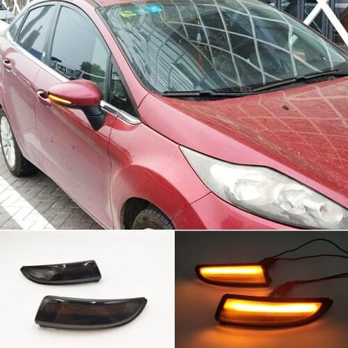 LED Dynamic Turn Signal Light Side Mirror Sequential Indicator Blinker Lamp For Ford Fiesta MK6 VI /UK MK7 2008-17 B-Max 2012-17