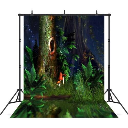 Tree Mushroom Vinyl Photographic Background For Photo Shoot Props Portrait Baby Shower New Born Children Backdrops Photo Studio