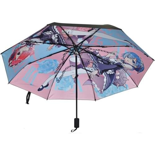 1pcs Creative Anime Re:Zero kara Hajimeru Isekai Seikatsu Rem Printed Umbrella Sun Rain Umbrella Cosplay Prop for Women Men