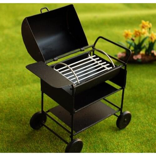 1PCS Miniature Dollhouse 1:12 Outdoors Mini Barbecue Grill BBQ for Doll House Decoration