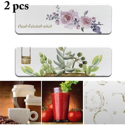 2pcs Rectangular New Hot Diatom Mud Wash Mat Diatomaceous Earth Waterproof Coaster Soap Tray Absorbent Pad Coaster