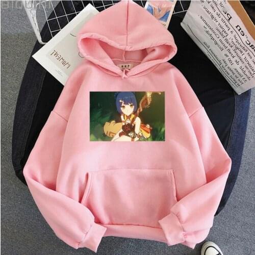 2021 Game Anime Genshin Impact Women Men Hoodies Sweatshirts Pullovers Streetwear Unisex Casual Hip Hop Regular Clothing
