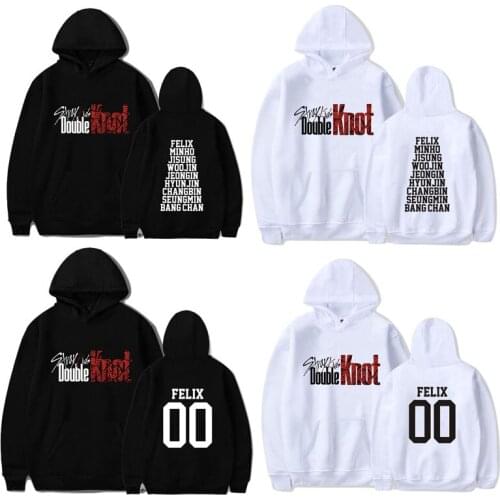 Kpop Stray Kids Album Double Knot Hoodie sweatshirt Unisex Casual Top Pullover jacket new