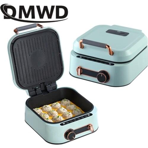 DMWD Electric Crepe Maker Double-Plates Heating Steak Frying Pan Grill Skillet Pancake Baking Machine Pie Pizza Griddle EU Plug