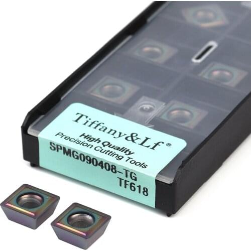 10pcs SPMG050204-TG SPMG060204-TG SPMG070308-TG SPMG090408-TG SPMG110408-TG T618 Milling cutter CNC lathe milling turning tools