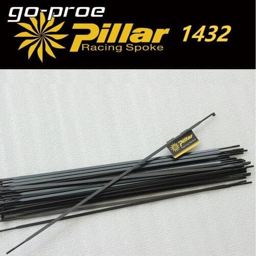 Go-proe Pillar 1432 Stainless Steel PSR Aero J-bend Or Straight Pull 210 - 290mm Length For Carbon Road Bike Or MTB Wheels