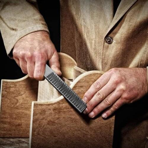 HLZS-2Pcs 4 Way Wood Rasp File Hand File and Round Rasp Half Round Flat Wood Rasp Set for Sharpening Wood and Metal Tools