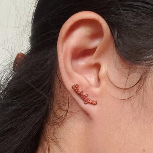 Name Earrings • Minimalist Earrings • Personalized Earrings • Personalized Jewelry • Stud Earring • Gift for Her • BridesMaid