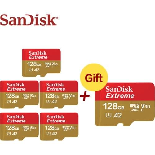 Sandisk 128GB Micro SD Card wholesale 64GB A2 A1 U3 SDXC Card Mini Memory Card V30 32GB Flash Card 5+1