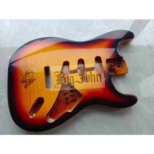 Sunburst color only1 pcs mahogany wood body electric guitar body s19
