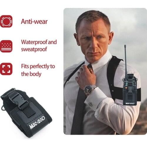 ABBREE Multi-Function Walkie Talkie Nylon Case with Leather Anti-Sway Strap for Baofeng UV-5R UV-82 UX-9R UV-XR 888S Radio