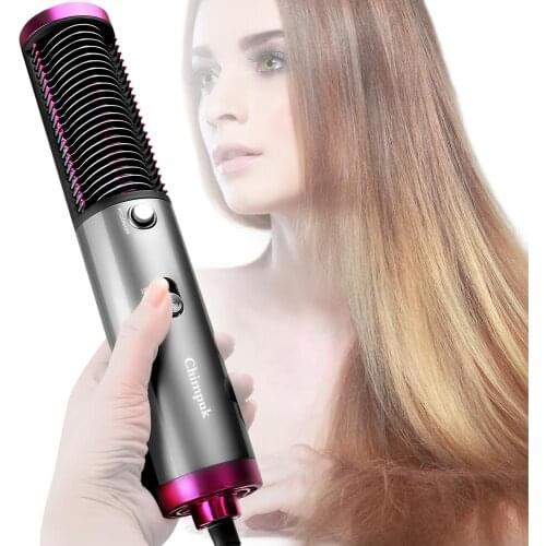 2020 New Hot Air Hair Dryer Brush 3 in 1 Hair Blow Dryer Straightener Volumizer Negative Ion Styler Comb Kit for Wet Dry Hair