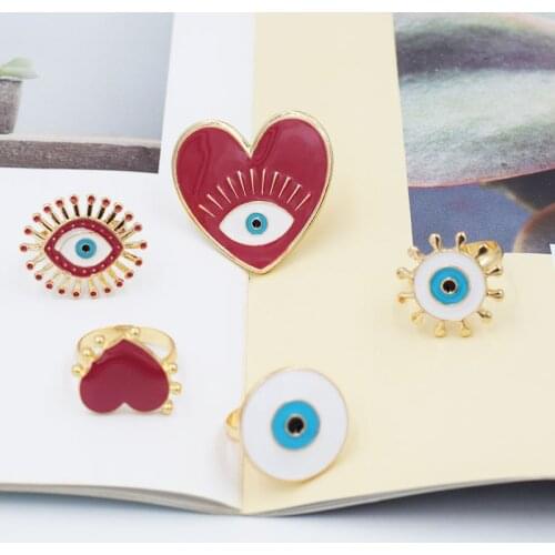 Timlee R002 New Sweet Popular Drip Oil Eye Alloy Finger Rings,Fashion Jewelry wholesale