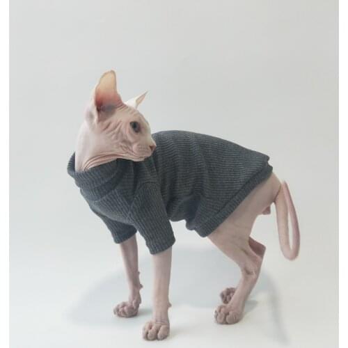 Sphynx hairless cat Devin cat customized autumn and winter cotton close-fitting warm high-neck sweater clothes