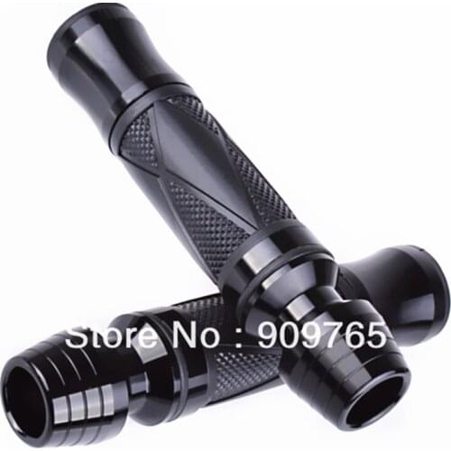 Pair Black 7/8" Rubber Handlebar HandGrips W/ Barend For Suzuki GSX-R 600 750 1000 Hayabusa Honda CBR 600 900 1000 CB400 CRF