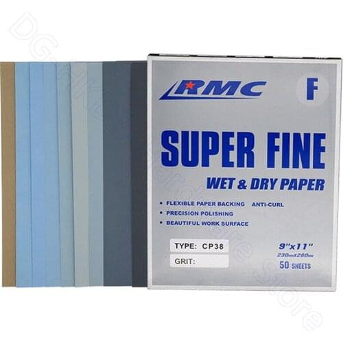 Sandpaper 230mm x 280mm Wet and Dry Sanding Paper 400 600 800 1000 1200 1500 2000 2500 3000 - 7000 Grit for RMC CP38 5pcs