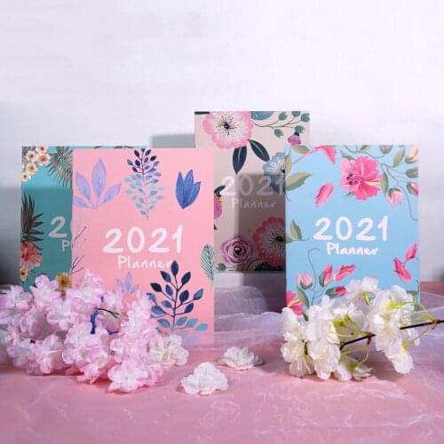 Agenda 2020 2021 Monthly Planner NoteBook 365 Days Plan Journal Recording Daily Notepad Books School Supplies Stationery Gifts