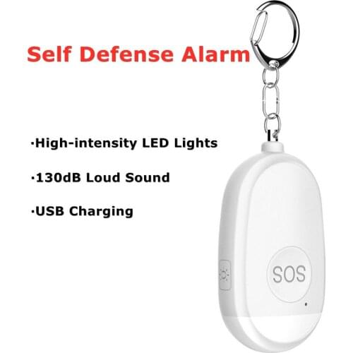 Self Defense Alarm 130dB Women Child Security Protect Alert Personal Safety Scream Loud Keychain Alarm Emergency Charging Alarm