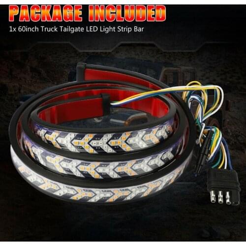 60" 528-LED Tailgate Led Strip Light Bar With Reverse Brake Turn Signal