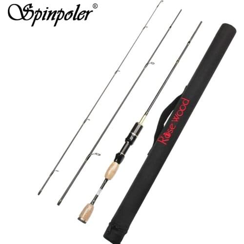 Spinpoler 1.8m Ul Fishing Rod Spinning Casting 3 Sections Travel Carbon Rod Lure 0.8-5g Baitcasting Spinning UL Fishing Rod