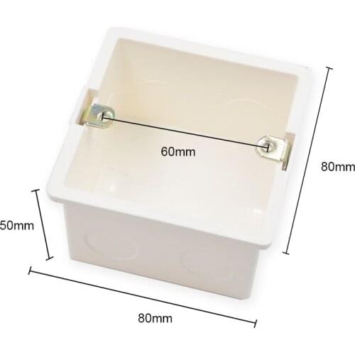High Quality Secret Stash Wall Mount Switch Junction Box 80*80*50mm for 86 Type Wall Switches and Sockets