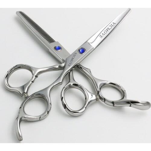 6'' Japan 440C Steel Hairdressing Scissors Cutting Shears Thinning Scissors Professional Human Barber Hair Scissors