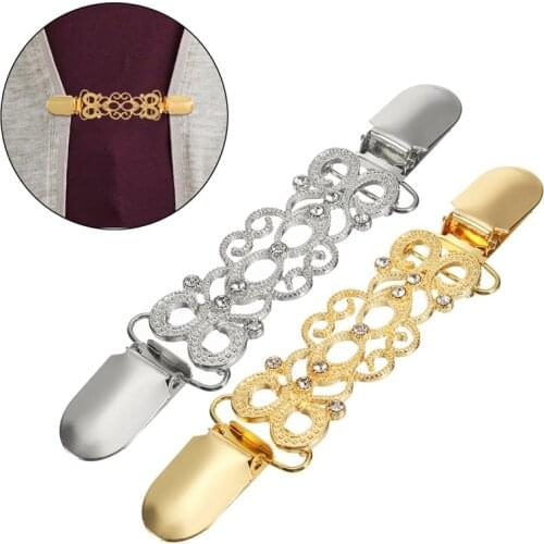 Cardigan Clip Sweater Shirt Shawl Duckbill Buckle Clothing Decor Plated Metal Holder Garters Accessories Jewelry Gift Clip Pins