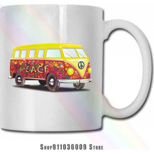 Yellow Van mug cup tazas