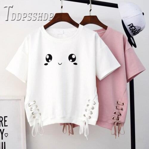 2019 Summer Kawaii Ins Popular Women T Shirt Round Neck Multi Pattern Can Choose Female Tee Shirts