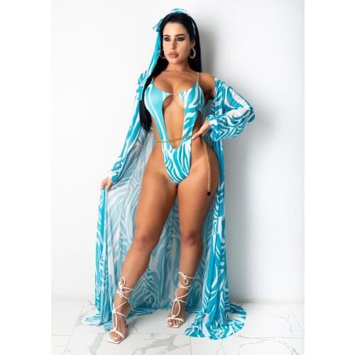 Two Piece Hollow Out Tie Dye Swimwear Women Long Sleeve Jumpsuit Suit Trim Sexy Cover Ups Summer Clothing Beach Bathing Swimsuit
