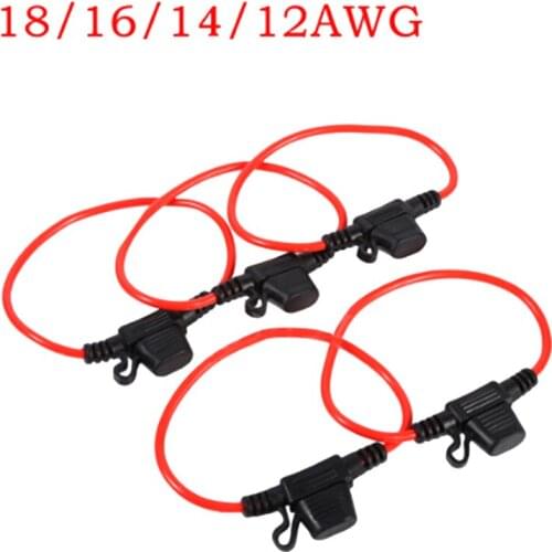 1pc Waterproof fuse seat of automobile modified belt line fuse box with cap 12/14/16/18AWG