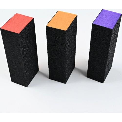 10pcs Nail Art Black UV Gel Polishing Sanding Sponge Buffing Buffering File Block Foam Sandpaper Manicure Tools File Nail HTF