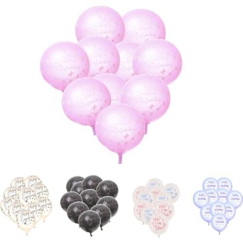 10pcs Happy Engagement /On Your Christening/He or She/Baby Shower Latex Balloons Wedding Party Decorations