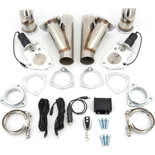 2.5inch,3 inch 2xCut Out Remote Control Stainless Steel Y Headers Pair Electric Exhaust Cutout Pipe Kit